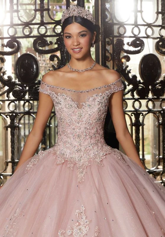 Mori Lee 89340 Cutout Back Layered Skirt Quinceanera Gown 2 Mori Lee 89340 Cutout Back Layered Skirt Quinceanera Gown - Image 2