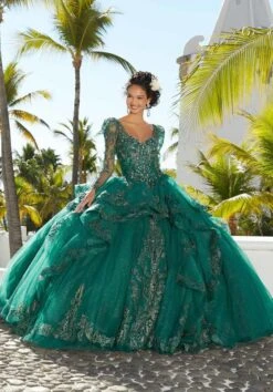 Mori Lee 89352 Detachable Sleeves Flounce Skirt Quinceanera Dress -Fashion wedding dress mori lee 89352 detachable sleeves flounce skirt quinceanera dress 04.994