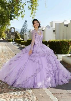 Mori Lee 89352 Detachable Sleeves Flounce Skirt Quinceanera Dress -Fashion wedding dress mori lee 89352 detachable sleeves flounce skirt quinceanera dress 06.994