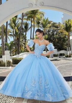 Mori Lee 89354 Embroidered Bodice Detachable Sleeves Quinceanera Dress -Fashion wedding dress mori lee 89354 embroidered bodice detachable sleeves quinceanera dress 04.994