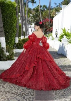 Mori Lee 89361 Split Overskirt Detachable Sleeves Quince Dress -Fashion wedding dress mori lee 89361 split overskirt detachable sleeves quince dress 03.994