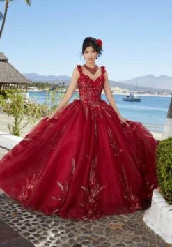 Mori Lee 89362 Detachable Cape Floral Appliques Quince Dress -Fashion wedding dress mori lee 89362 detachable cape floral appliques quince dress 06.994