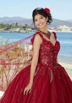 Mori Lee 89362 Detachable Cape Floral Appliques Quince Dress -Fashion wedding dress mori lee 89362 detachable cape floral appliques quince dress 07.994