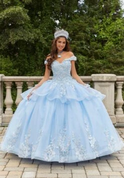 Mori Lee 89409 Peplum Skirt Off The Shoulder Quinceanera Gown -Fashion wedding dress mori lee 89409 quinceanera gown 04.1085