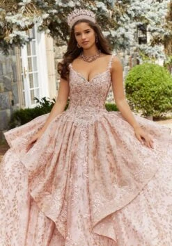 Mori Lee 89416 Peplum Skirt Detachable Sleeve Quince Gown -Fashion wedding dress mori lee 89416 quince gown 04.1085