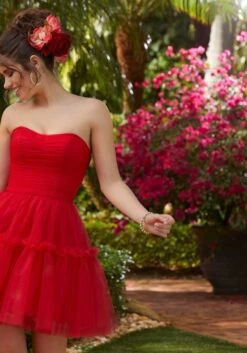 Mori Lee 9553 Strapless Ruched Short Damas Dress -Fashion wedding dress mori lee 9553 strapless ruched short damas dress 04.847