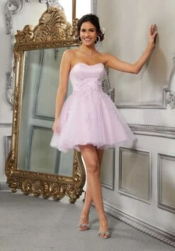 Mori Lee 9575 Strapless Short Damas Dress