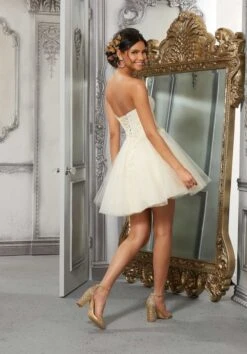 Mori Lee 9575 Strapless Short Damas Dress 10 Mori Lee 9575 Strapless Short Damas Dress -Fashion wedding dress mori lee 9575 strapless short damas dress 05.887