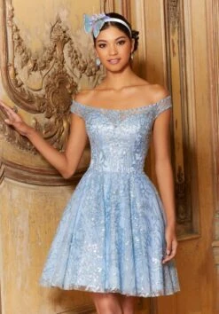 Mori Lee 9583 Off The Shoulder Lace-Up Back Short Damas Dress 10 Mori Lee 9583 Off The Shoulder Lace-Up Back Short Damas Dress -Fashion wedding dress mori lee 9583 off the shoulder lace up back short damas dress 05.1006