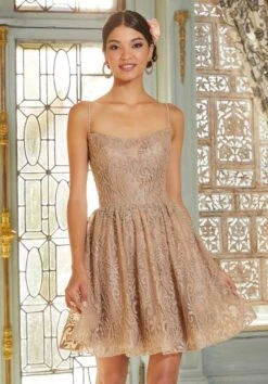 Mori Lee 9588 Spaghetti Straps Embellished Short Damas Dress -Fashion wedding dress mori lee 9588 spaghetti straps embellished short damas dress 07.1006