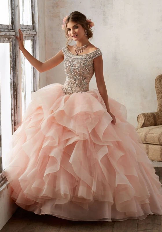 Mori Lee Vizcaya 89138 Flounce Skirt Beaded Bodice Dress 1 Mori Lee Vizcaya 89138 Flounce Skirt Beaded Bodice Dress