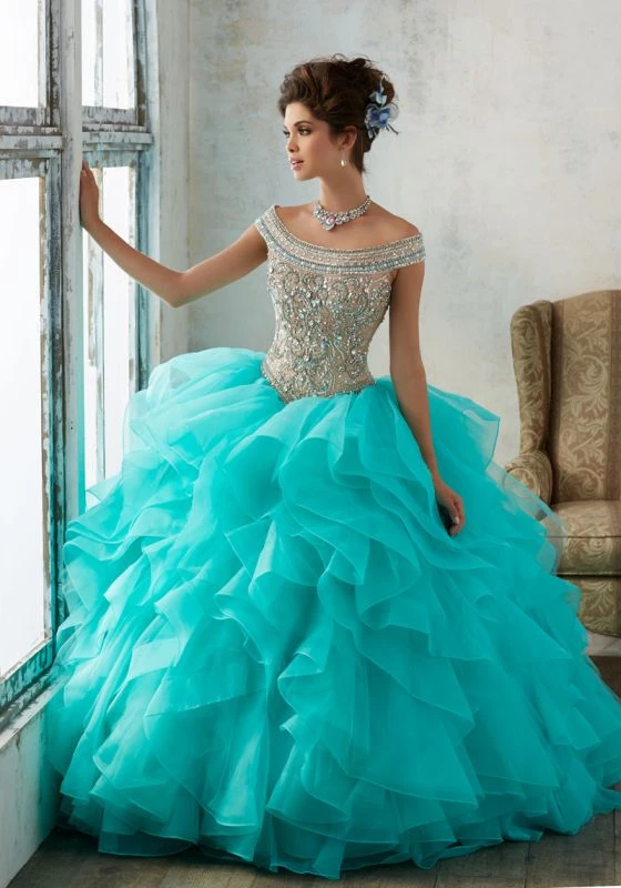 Mori Lee Vizcaya 89138 Flounce Skirt Beaded Bodice Dress 3 Mori Lee Vizcaya 89138 Flounce Skirt Beaded Bodice Dress - Image 3