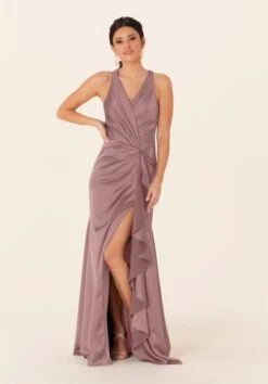 Mori Lee 21831 Ruffle Slit Surplice Bodice Bridesmaid Dress 26 Mori Lee 21831 Ruffle Slit Surplice Bodice Bridesmaid Dress -Fashion wedding dress mrlbm f23 21831 10