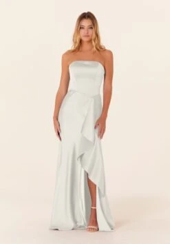 Mori Lee 21834 Ruffle Slit Strapless Bridesmaid Dress 21 Mori Lee 21834 Ruffle Slit Strapless Bridesmaid Dress -Fashion wedding dress mrlbm f23 21834 05