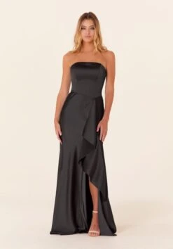 Mori Lee 21834 Ruffle Slit Strapless Bridesmaid Dress 23 Mori Lee 21834 Ruffle Slit Strapless Bridesmaid Dress -Fashion wedding dress mrlbm f23 21834 07