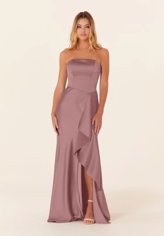 Mori Lee 21834 Ruffle Slit Strapless Bridesmaid Dress 10 Mori Lee 21834 Ruffle Slit Strapless Bridesmaid Dress - Image 10