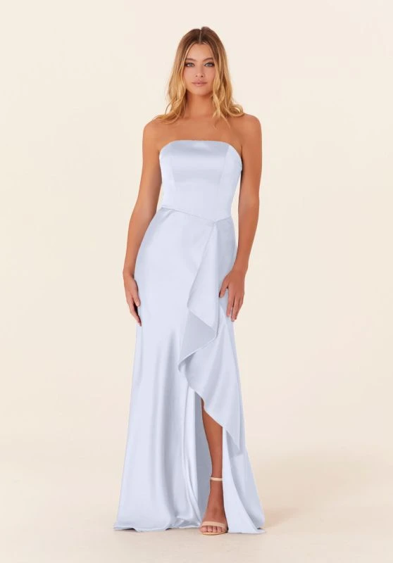 Mori Lee 21834 Ruffle Slit Strapless Bridesmaid Dress 12 Mori Lee 21834 Ruffle Slit Strapless Bridesmaid Dress - Image 12