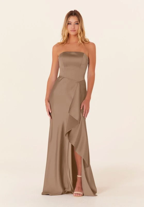 Mori Lee 21834 Ruffle Slit Strapless Bridesmaid Dress 13 Mori Lee 21834 Ruffle Slit Strapless Bridesmaid Dress - Image 13