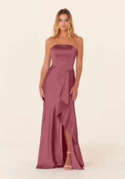 Mori Lee 21834 Ruffle Slit Strapless Bridesmaid Dress 31 Mori Lee 21834 Ruffle Slit Strapless Bridesmaid Dress -Fashion wedding dress mrlbm f23 21834 15