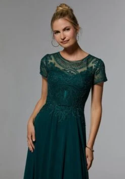 Mori Lee 71824 Short Sleeve Mother Of The Bride Dress -Fashion wedding dress mrlme f18 71824 10