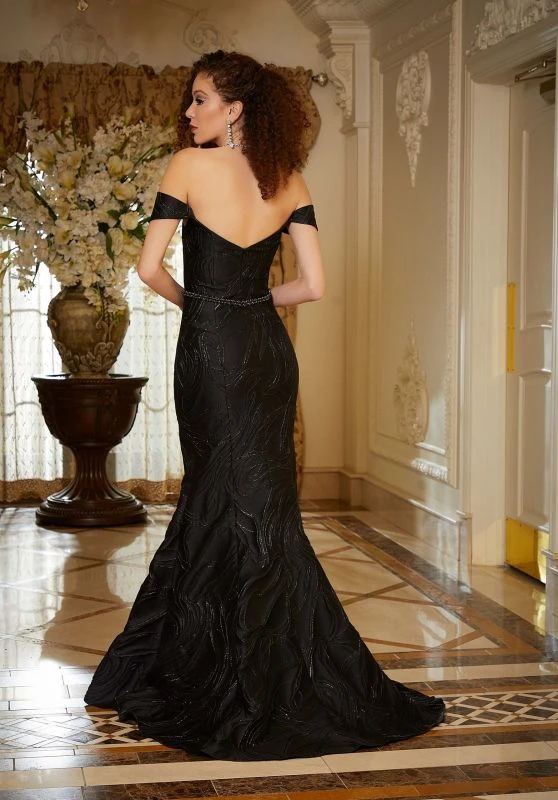 Mori Lee 72805 Detachable Sleeve Brocade Dress 3 Mori Lee 72805 Detachable Sleeve Brocade Dress - Image 3