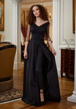 Mori Lee 72810 Sheer Sleeves Two Piece Dress