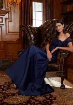 Mori Lee 72811 3D Appliques Strapless Dress -Fashion wedding dress mrlme f23 72811 04