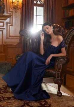 Mori Lee 72811 3D Appliques Strapless Dress -Fashion wedding dress mrlme f23 72811 05