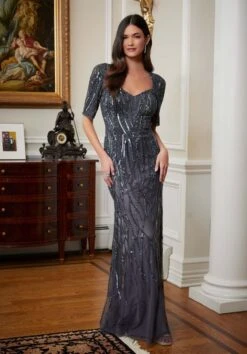 Mori Lee 72812 Court Neckline Embellished Dress