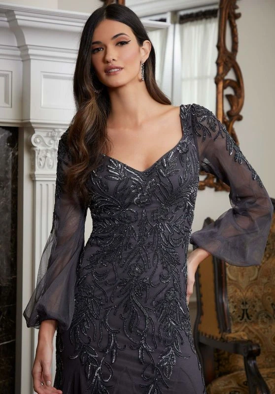 Mori Lee 72820 Bishop Sleeves Embellished Dress 2 Mori Lee 72820 Bishop Sleeves Embellished Dress - Image 2