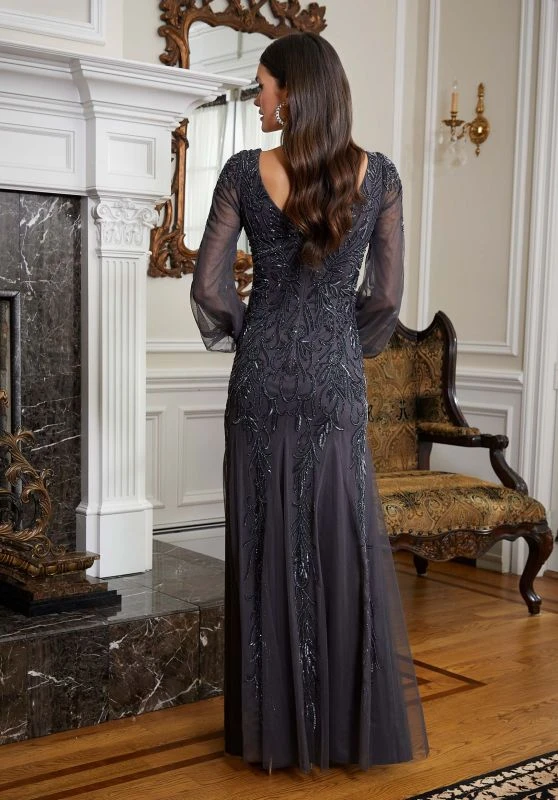 Mori Lee 72820 Bishop Sleeves Embellished Dress 3 Mori Lee 72820 Bishop Sleeves Embellished Dress - Image 3