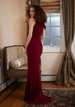 Mori Lee 72824 Asymmetrical Neck Ruched Dress 6 Mori Lee 72824 Asymmetrical Neck Ruched Dress -Fashion wedding dress mrlme f23 72824 03