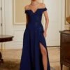 Mori Lee 72826 Front Slit Off The Shoulder Dress