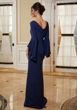 Mori Lee 72830 Bell Sleeves V-Neck Dress -Fashion wedding dress mrlme f23 72830 03