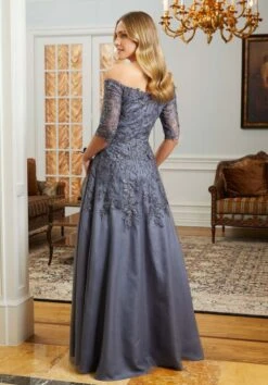 Mori Lee 72834 Detachable Overskirt Elbow Sleeve Dress -Fashion wedding dress mrlme f23 72834 05