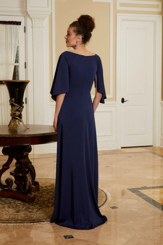 Mori Lee 72829 Hanging Sleeve Scoop Neck Dress 3 Mori Lee 72829 Hanging Sleeve Scoop Neck Dress - Image 3