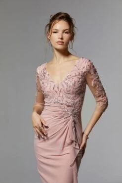 Mori Lee 72909 Illusion Sleeve Ruched Dress 10 Mori Lee 72909 Illusion Sleeve Ruched Dress -Fashion wedding dress mrlme s24 72909 05