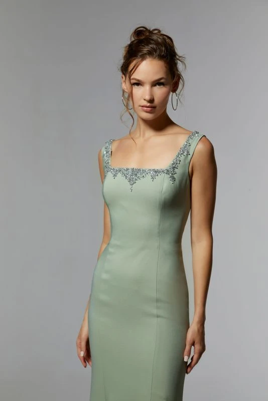 Mori Lee 72915 Square Neck Cape Sleeve Dress 6 Mori Lee 72915 Square Neck Cape Sleeve Dress - Image 6