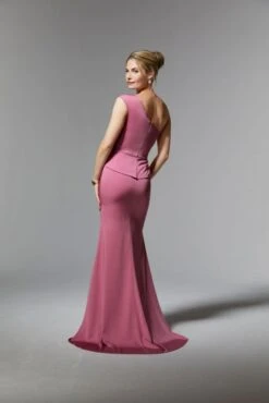 Mori Lee 72917 Peplum One-Shoulder Cap Sleeve Dress 8 Mori Lee 72917 Peplum One-Shoulder Cap Sleeve Dress -Fashion wedding dress mrlme s24 72917 03