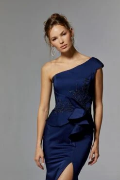 Mori Lee 72917 Peplum One-Shoulder Cap Sleeve Dress 10 Mori Lee 72917 Peplum One-Shoulder Cap Sleeve Dress -Fashion wedding dress mrlme s24 72917 05