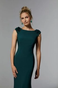 Mori Lee 72920 Bateau Neck Floral Cap Sleeve Dress -Fashion wedding dress mrlme s24 72920 05