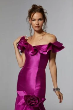 Mori Lee 72928 Flounce Neck Floral Appliques Dress 10 Mori Lee 72928 Flounce Neck Floral Appliques Dress -Fashion wedding dress mrlme s24 72928 05