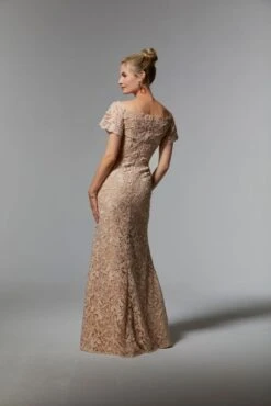 Mori Lee 72931 Illusion Neck Flutter Sleeve Dress -Fashion wedding dress mrlme s24 72931 03