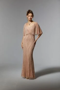 Mori Lee 72932 Sweetheart Neckline Flutter Sleeve Dress