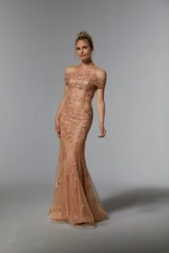 Mori Lee 72936 Straight Neck Floral Embroidered Dress -Fashion wedding dress mrlme s24 72936 04