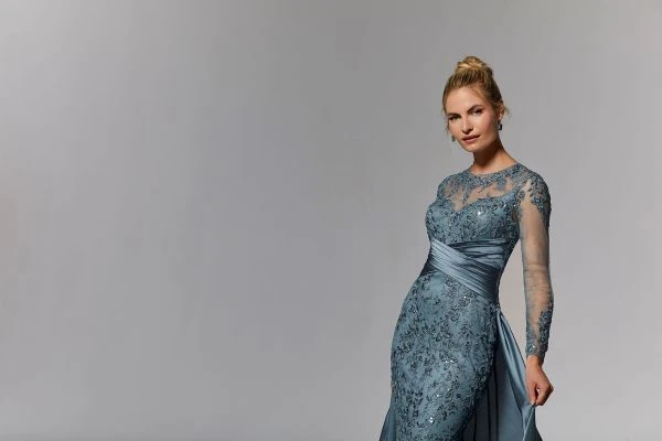 Mori Lee 72937 Illusion Neck Keyhole Back Dress 2 Mori Lee 72937 Illusion Neck Keyhole Back Dress - Image 2