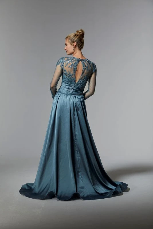 Mori Lee 72937 Illusion Neck Keyhole Back Dress 3 Mori Lee 72937 Illusion Neck Keyhole Back Dress - Image 3