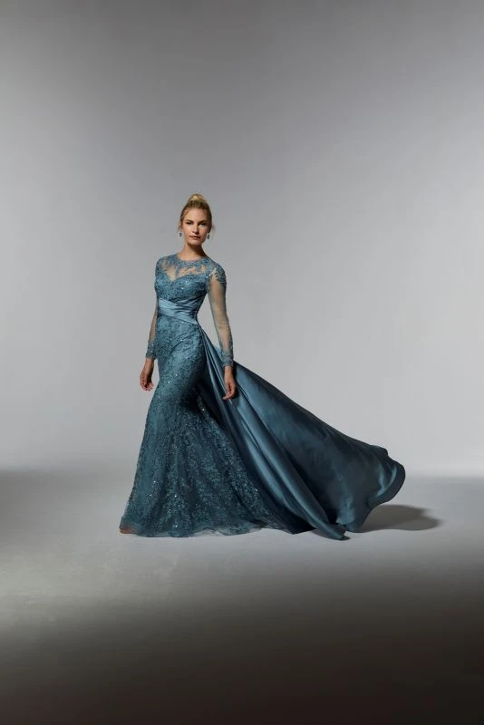 Mori Lee 72937 Illusion Neck Keyhole Back Dress 5 Mori Lee 72937 Illusion Neck Keyhole Back Dress - Image 5