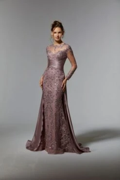 Mori Lee 72937 Illusion Neck Keyhole Back Dress 16 Mori Lee 72937 Illusion Neck Keyhole Back Dress -Fashion wedding dress mrlme s24 72937 06