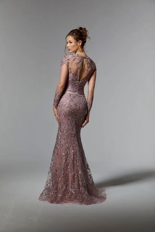 Mori Lee 72937 Illusion Neck Keyhole Back Dress 8 Mori Lee 72937 Illusion Neck Keyhole Back Dress - Image 8